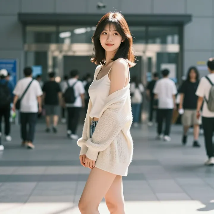 今日份校园少女感主题图片 0938，杰作，最佳画质，极致细节，照片级写实 , 轻胶片漫展摄影风格