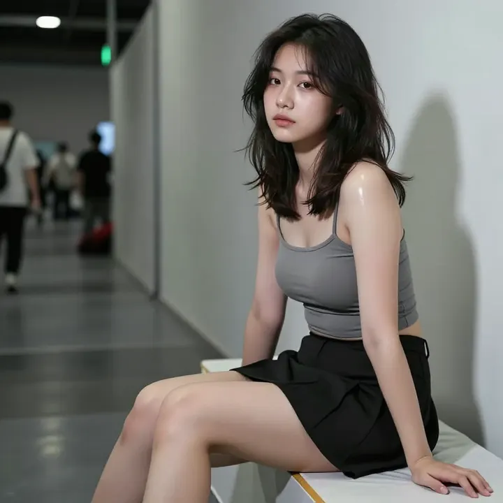 今日份校园少女感主题图片 0953，杰作，最佳画质，极致细节，照片级写实 , 动漫展抓拍风格