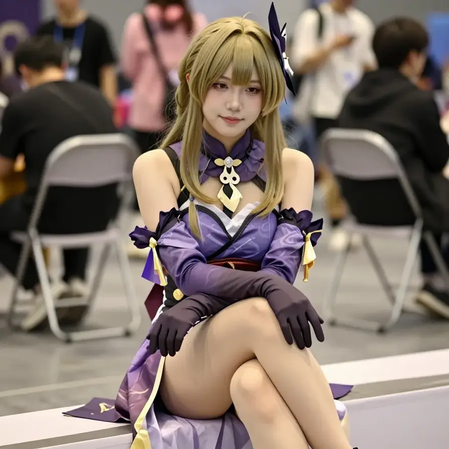 暖灰调的柔和人像摄影画面。