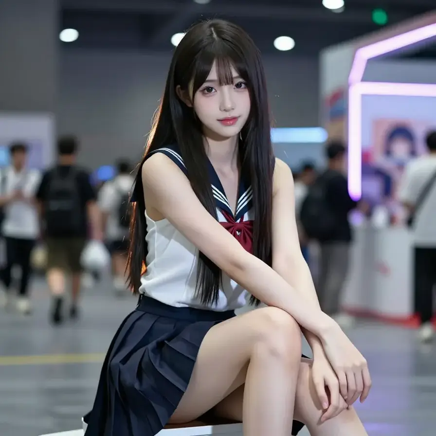 带有柔光和停顿感的人像摄影画面。