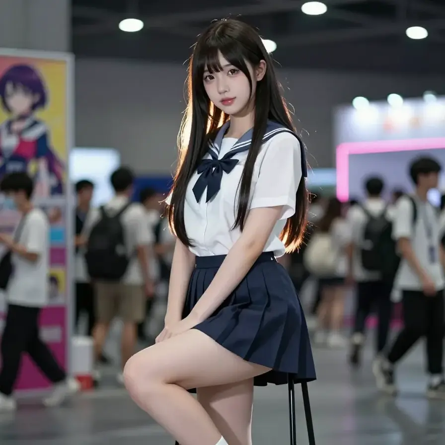 强调肩线和柔和布光的人像摄影画面。