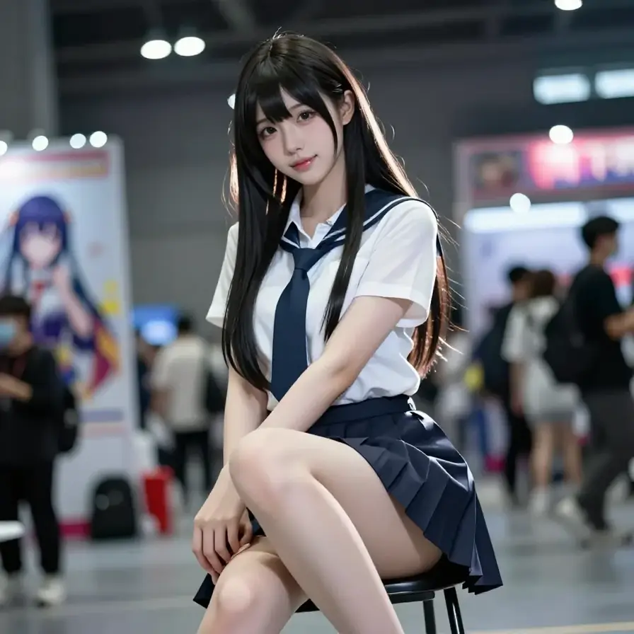 带有冷调回看气质的人像摄影画面。