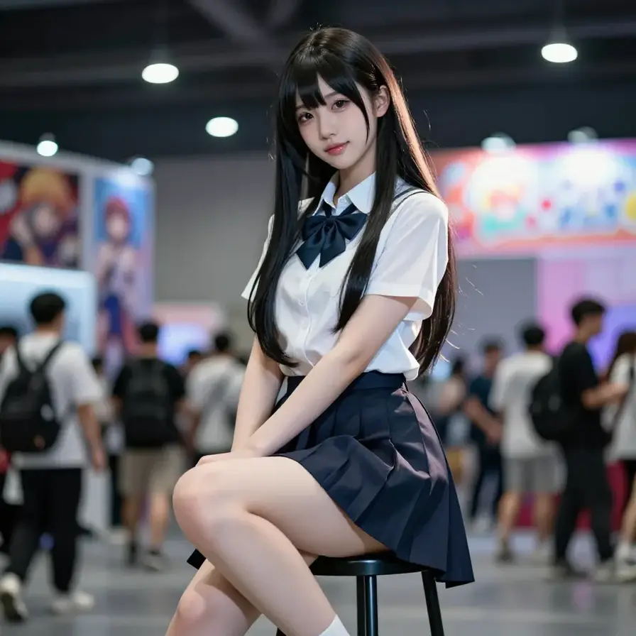 压低高光的冷调人像摄影画面。