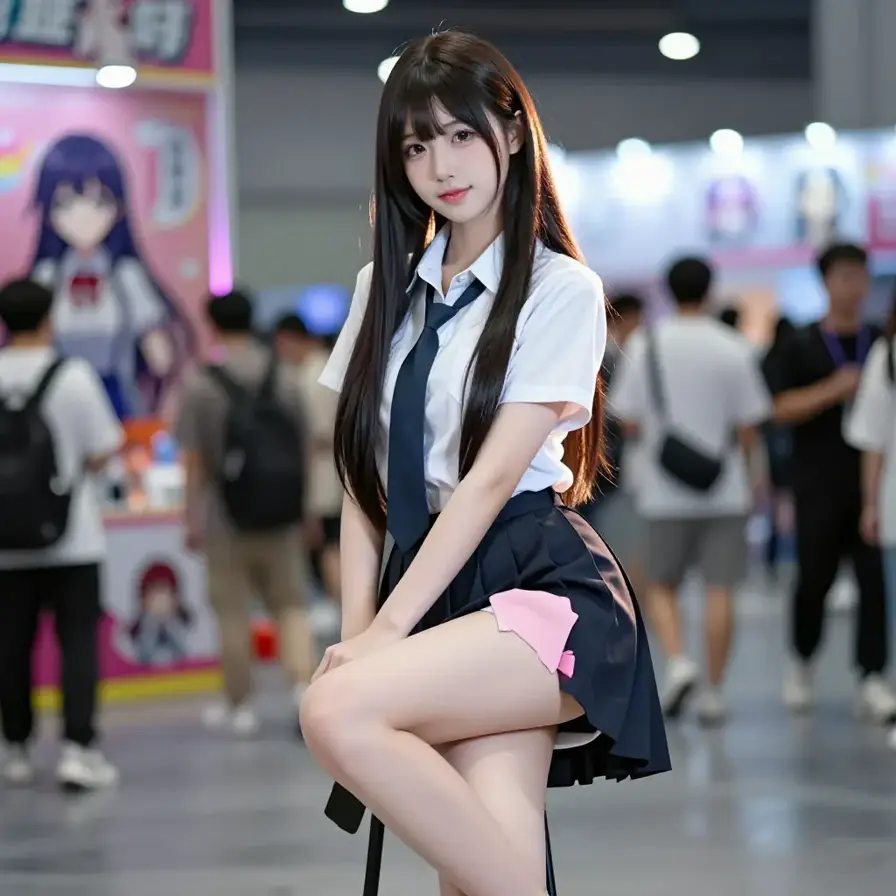 近距离高冷气质的人像摄影画面。